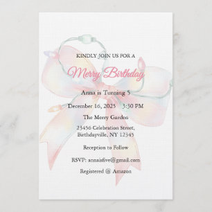 Joyeux anniversaire, invitation d'anniversaire de