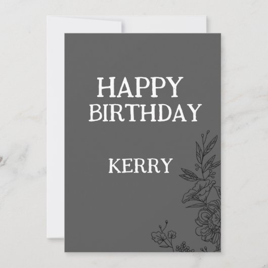Joyeux Anniversaire Invitation Kerry (Devant)