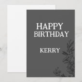 Joyeux Anniversaire Invitation Kerry (Devant / Derrière)