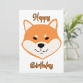 Joyeux Anniversaire Invitation Originale Shiba Inu (Debout devant)