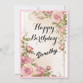 Joyeux anniversaire Invitation romantique (Devant)