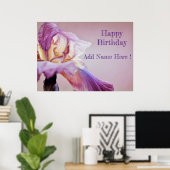 Joyeux Anniversaire Iris Multicolored Poster (Bureau à domicile)