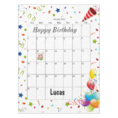 Joyeux anniversaire Janvier 2022 Nappe (Devant)