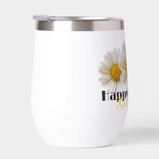 Joyeux Anniversaire Jaune Nom Blancs Maisies (Droite)