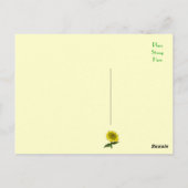 Joyeux Anniversaire Jaune Tournesol Floral Carte p (Dos)