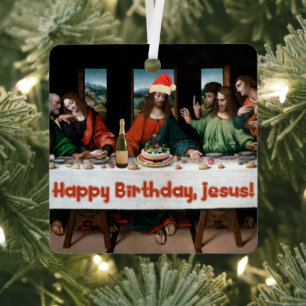 Joyeux anniversaire, Jésus ! Ornement de Noël drôl