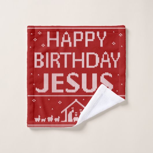 Joyeux Anniversaire Jésus Sweater Christian (Gant de toilette)