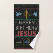 Joyeux Anniversaire Jésus Sweater Christian (Serviette à main)