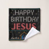 Joyeux Anniversaire Jésus Sweater Christian (Gant de toilette)