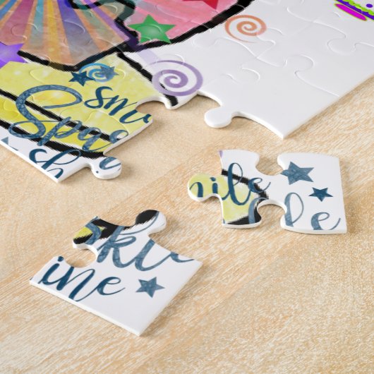 Joyeux Anniversaire Jigsaw Puzzle arc-en-ciel (Côté)