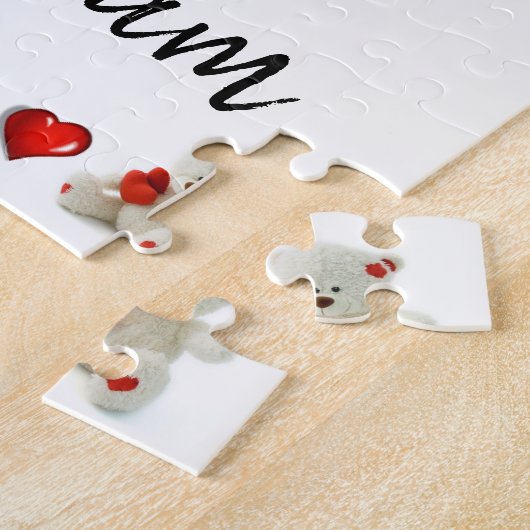 Joyeux Anniversaire Jigsaw Puzzle blanc Teddy Bear (Côté)