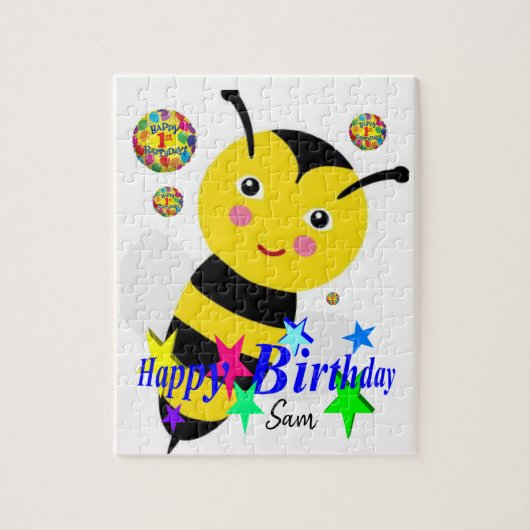 Joyeux anniversaire Jigsaw Puzzle Bumblebee (Vertical)