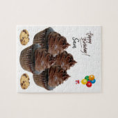 Joyeux Anniversaire Jigsaw Puzzle Chocolate Cupcak (Horizontal)
