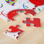 Joyeux anniversaire Jigsaw Puzzle Coeurs rouges (Côté)
