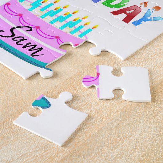 Joyeux anniversaire Jigsaw Puzzle Giraffe (Côté)