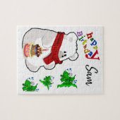 Joyeux Anniversaire Jigsaw Puzzle Ours polaire (Horizontal)
