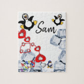 Joyeux anniversaire Jigsaw Puzzle Penguin (Vertical)