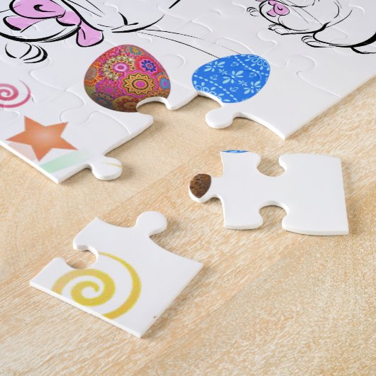 Joyeux anniversaire Jigsaw Puzzle Rabbit (Côté)