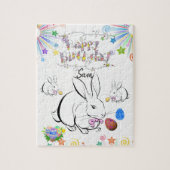Joyeux anniversaire Jigsaw Puzzle Rabbit (Vertical)