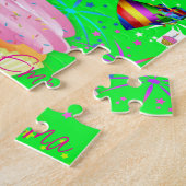 Joyeux Anniversaire Jigsaw Puzzle vert brillant (Côté)