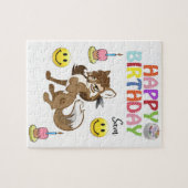 Joyeux anniversaire Jigsaw Puzzle Wolf (Horizontal)