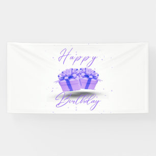 Joyeux Anniversaire Jolie Bannière en Vinyle Viole