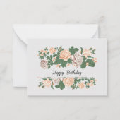 Joyeux Anniversaire - Jolie carte florale Annivers (Devant)