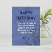 JOYEUX ANNIVERSAIRE JULIE INVITATION (Debout devant)