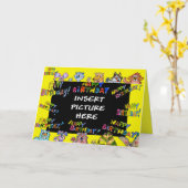 Joyeux anniversaire - la bête souhaite la carte de (Fleur jaune)