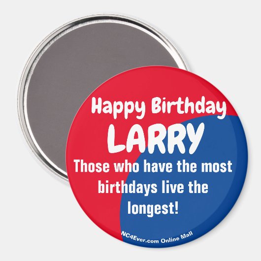 Joyeux Anniversaire LARRY Magnet (Recto/Verso)
