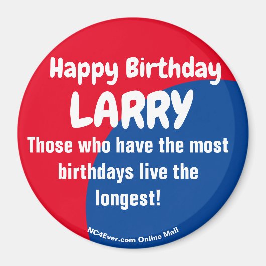 Joyeux Anniversaire LARRY Magnet (Devant)