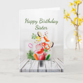 Joyeux Anniversaire Love & Apprécier Carte Soeur (Fleur jaune)