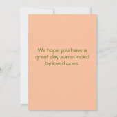 Joyeux Anniversaire Lys Tiger Photo Carte personna (Dos)