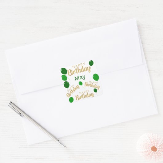 Joyeux anniversaire mai anniversaire Sticker (Enveloppe)
