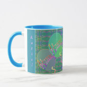 "Joyeux Anniversaire" Mains Écrite Mug (Gauche)