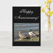 Joyeux Anniversaire Mallard canards carte de voeux (Fleur jaune)