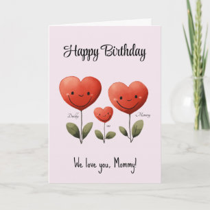 Joyeux Anniversaire maman, Carte De Bébé & Papa,