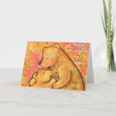 Joyeux anniversaire maman carte maman et bébé ours (Devant)