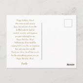 Joyeux anniversaire maman Carte photo (Dos)