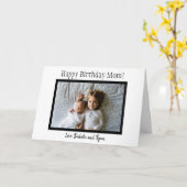 Joyeux anniversaire maman Carte photo (Fleur jaune)
