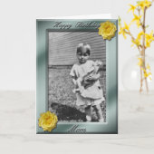 Joyeux anniversaire maman Carte photo modèle (Fleur jaune)