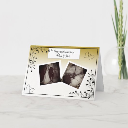 Joyeux anniversaire maman et papa Carte photo (Devant)