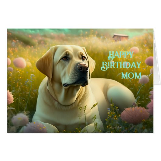 Joyeux anniversaire maman Labrador Animal Chien (Devant horizontal)