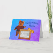 Joyeux anniversaire maman mignonne ours Carte phot (Devant)