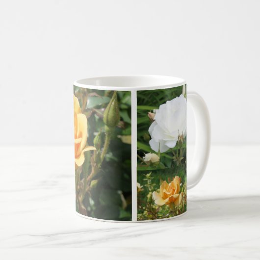 Joyeux anniversaire, maman Mug avec Jaune + Roses  (Devant droit)