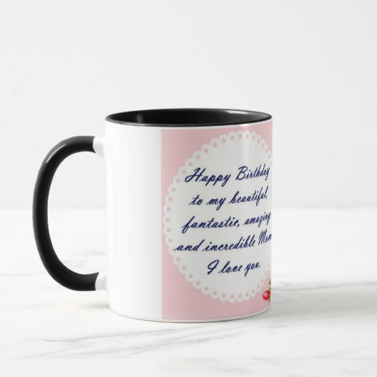 Joyeux Anniversaire Maman Mug : Envoyer l'amour av (Gauche)