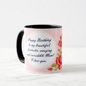 Joyeux Anniversaire Maman Mug : Envoyer l'amour av (Devant gauche)