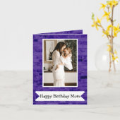 Joyeux Anniversaire Maman Photo Purple Et Carte Bl (Fleur jaune)