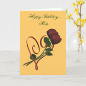 Joyeux Anniversaire Maman Rouge Roses Cartes de Co (Fleur jaune)