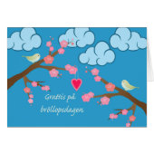 Joyeux anniversaire Mariage en suédois, Spring Bir (Devant horizontal)